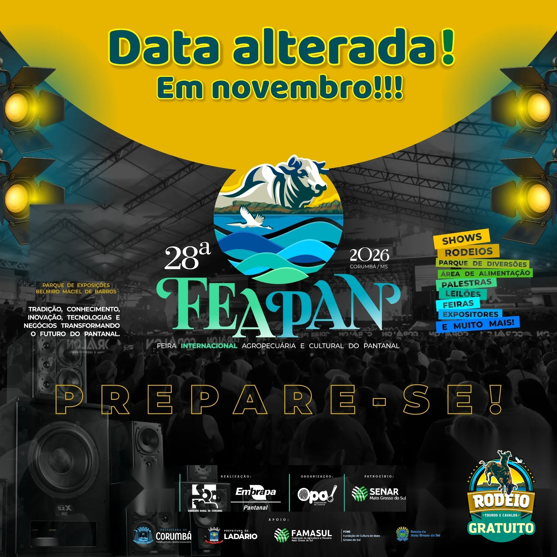 28ª Feapan tem data alterada e vai acontecer em novembro de 2026